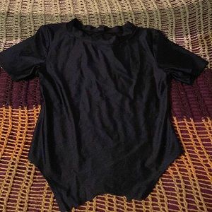 Black skin tight top size medium